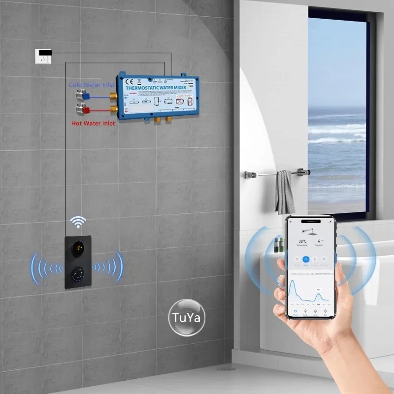 App Home Improvement - Conjunto de Chuveiro Digital Termostático Embutido
