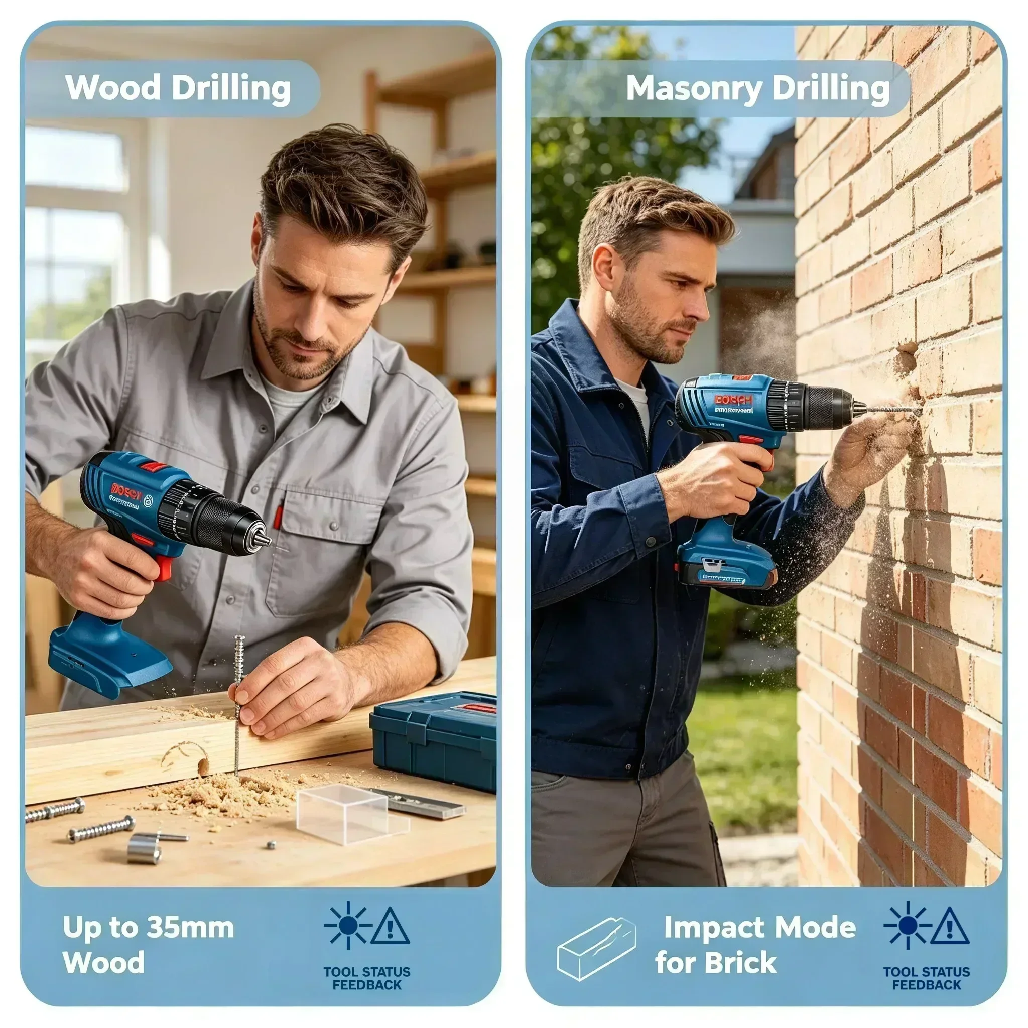 Bosch Drill Gsb 18V - Furadeira de impacto sem fio Bosch