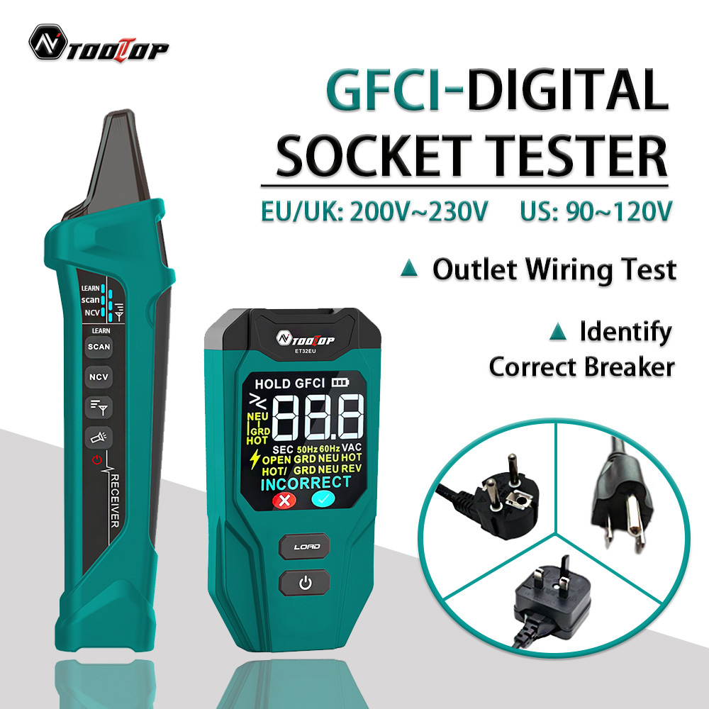 Circuit Breaker Finder - TOOLTOP ET32 Localizador Digital de Disjuntores,