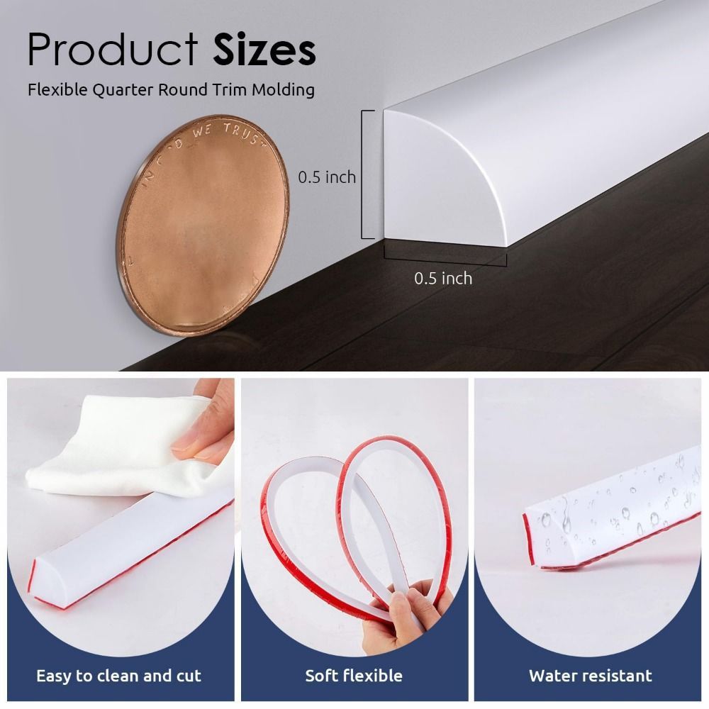 Rodapé de Borracha Flexível Au - Baseboard Molding Trim avaliação e preço